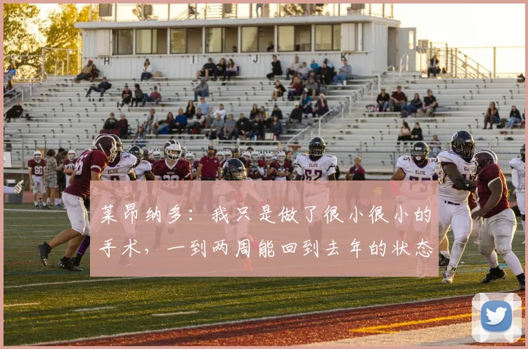 莱昂纳多：我只是做了很小很小的手术，一到两周能回到去年的状态